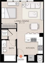 River View II - Plan A 539 floor plan