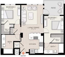 River View II - Plan K 185 floor plan