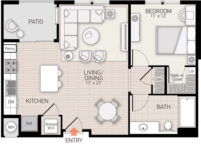 River View III - Plan F 439 floor plan