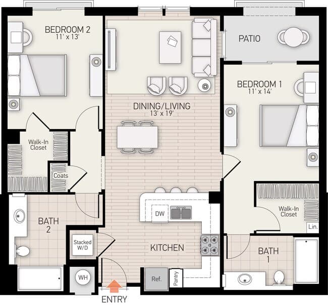 River View V - Plan J 264 floor plan