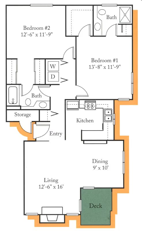 2x2-1058 04-301 floor plan
