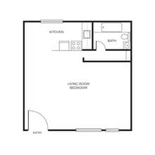 Studio M01 floor plan