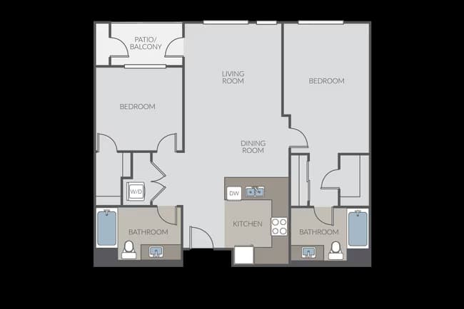 2 Beds • 2 Bath
3D Tour 511 floor plan
