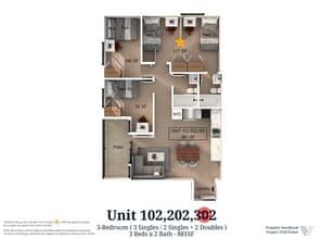 3 Bedroom | 2 Bath A Shared-Deluxe floor plan