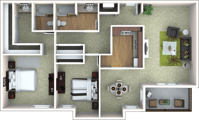 Residence 3 Luxury 414 floor plan