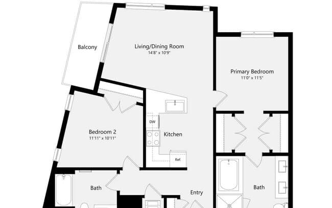 2B-C 2302 floor plan