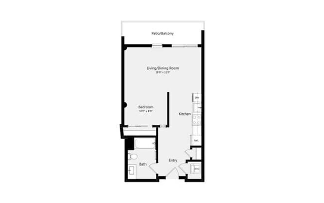Studio A 1121 floor plan