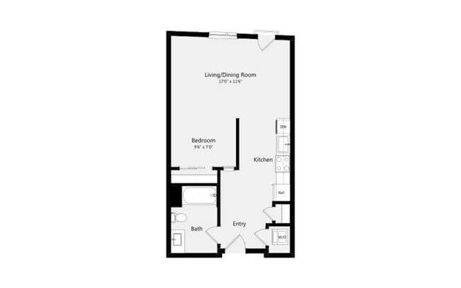 Studio 2504 floor plan