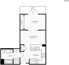 Revela Floorplan Studio 0-1A 1103 floor plan