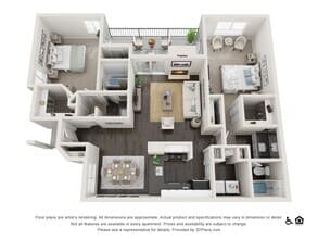 Two Bedroom Two Bath B1 0601 floor plan