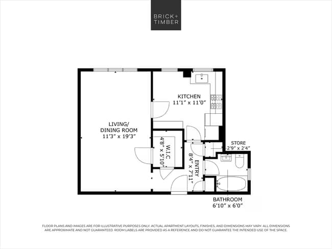 Studio 206 floor plan