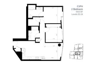 C3ph 2 Bedroom Penthouse 2217 floor plan
