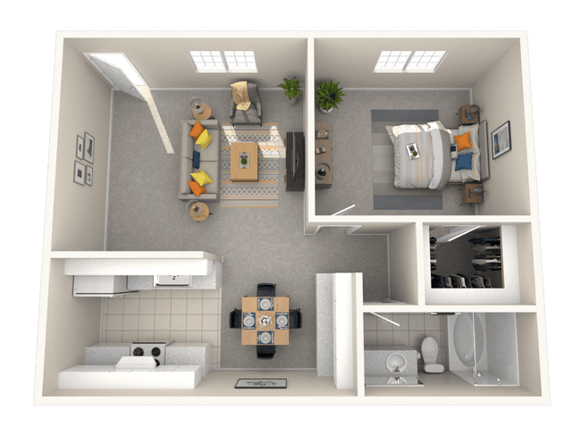 One Bedroom 229 floor plan