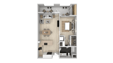 1 Bedroom 1 Bath C 135 floor plan