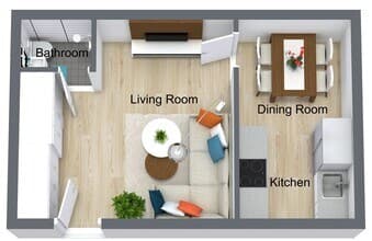 Studio • 1 Bath Studio floor plan