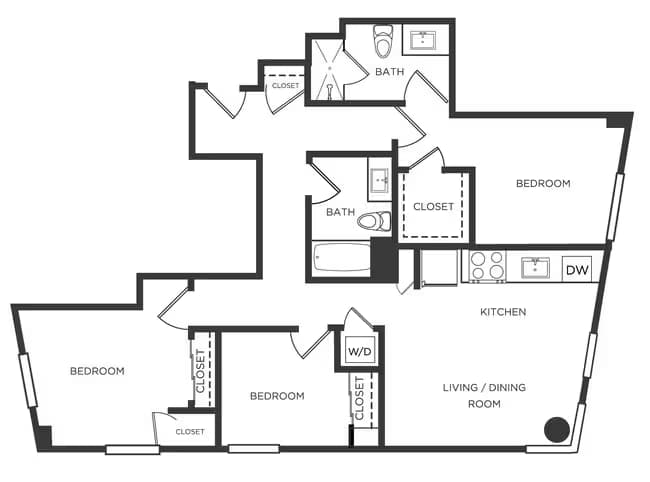 3 Bed/2 Bath-VV 0706 floor plan
