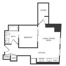 Jr 1 Bed/1 Bath-S 1216 floor plan