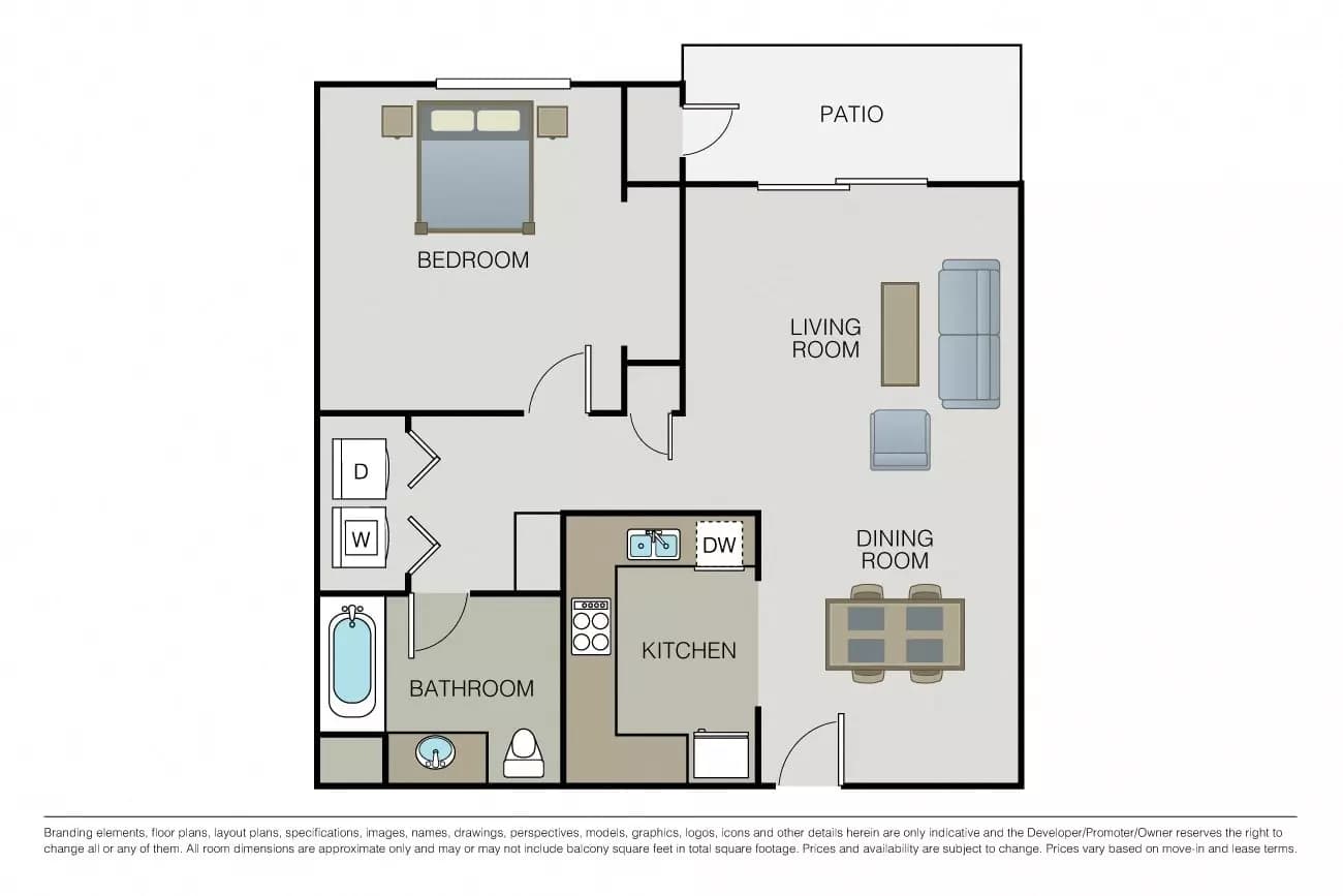 1 Bed • 1 Bath
3D Tour 04-211 floor plan