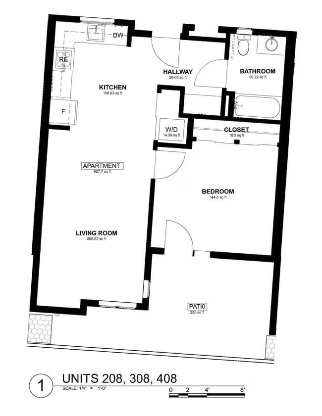 Shared Double Bed only - Shared Double Room - SingleBed floor plan