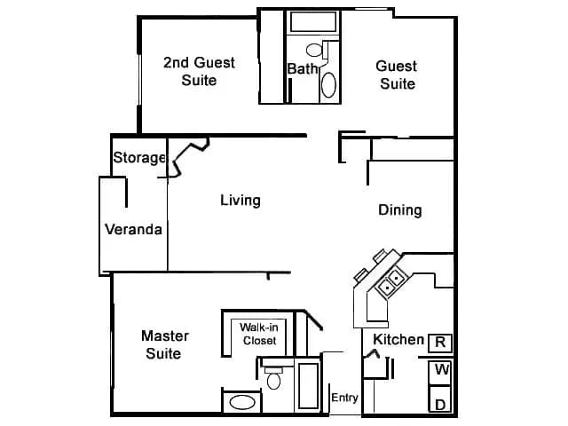 Unit M205 M205 floor plan