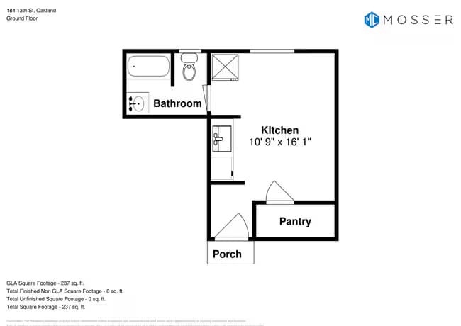 Studio, 1 Bathroom 511 floor plan