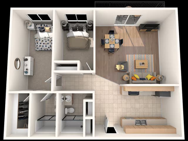 Two Bedroom, Two Bath 066 floor plan