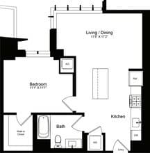 1 Bedroom O 1-3210 floor plan