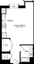 Studio F 1-611 floor plan