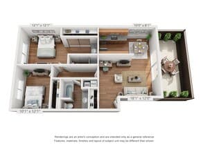 2x2 floor plan
