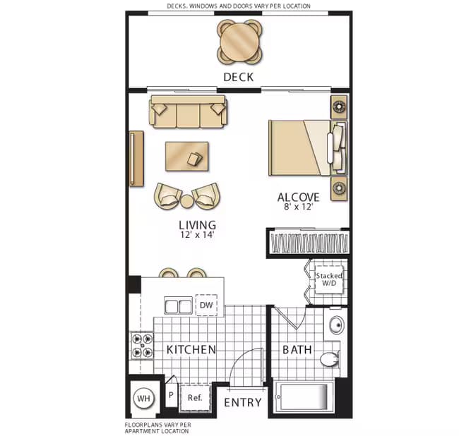 Milano - Studios 1475 floor plan