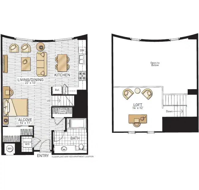 Mirada - Studios with Loft 1408 floor plan