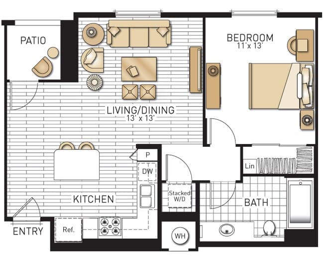 Toscana - One Bedrooms 1152 floor plan
