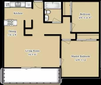 2x1 072 floor plan