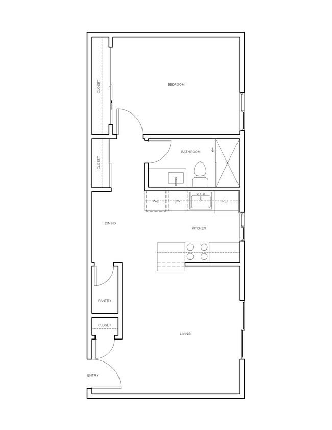 1 Bedroom Premium Deluxe Diablo View-211 floor plan