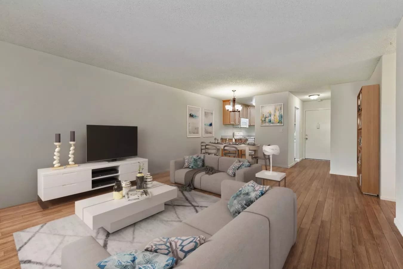 2 Beds, 1 Bath Model floor plan