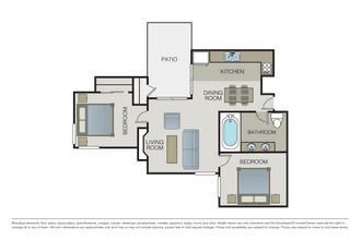 2 Beds • 1 Bath
3D Tour 01041S floor plan