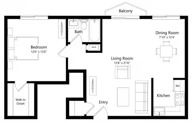 A21-P PI208 floor plan