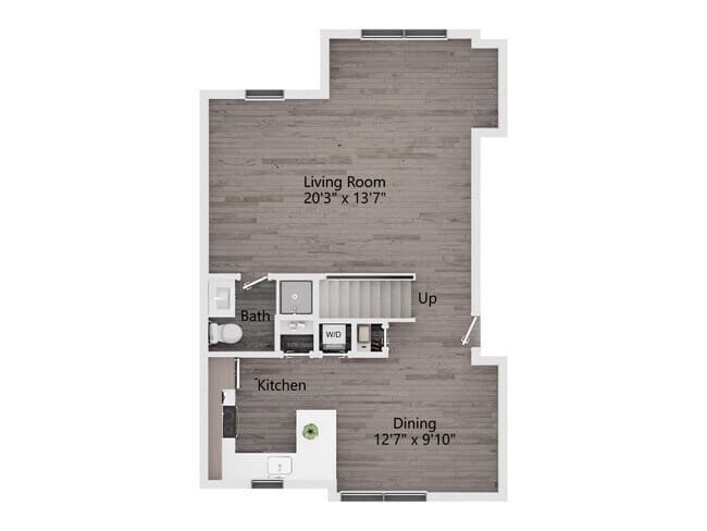 5 Bedroom, 4 Bath Townhome 220 floor plan