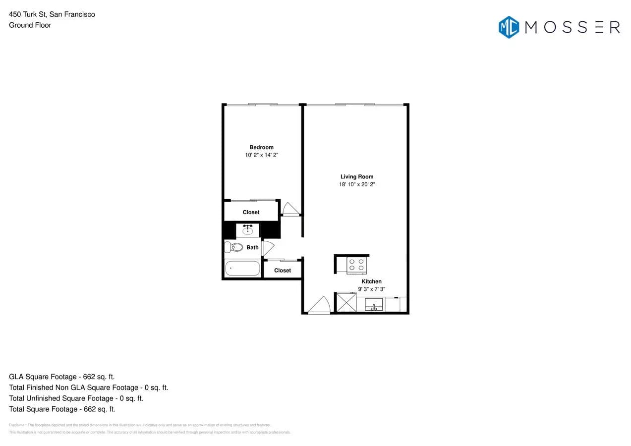 1 BD- #T0607 floor plan