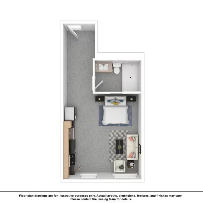 Studio • 1 Bath W512 floor plan