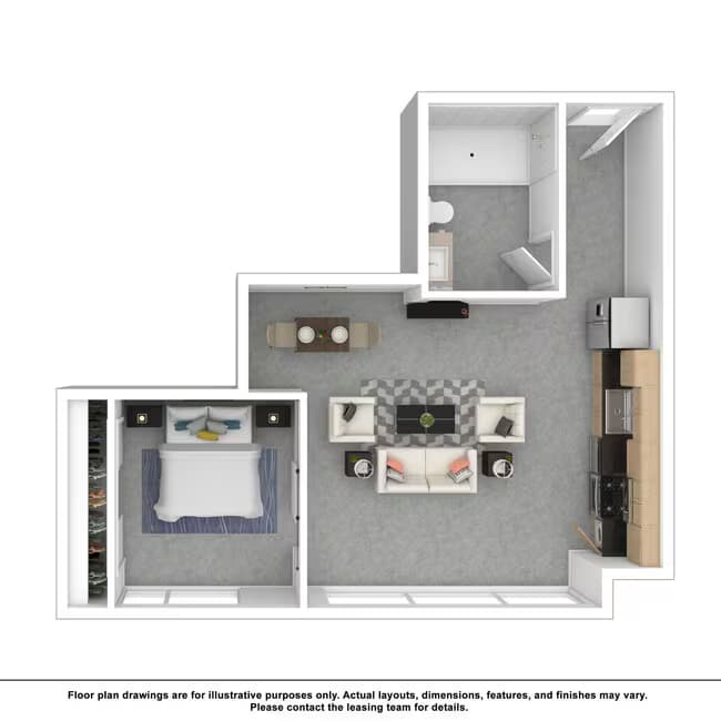 1x1 C W401 floor plan