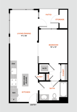 Plan 1B 437 floor plan