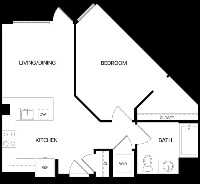 1 Bed/1 Bath-A4 BMR 445 floor plan