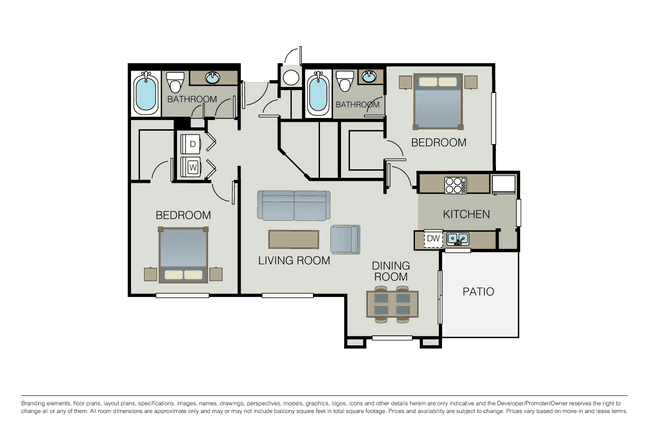 2 Beds • 2 Bath
3D Tour MC05522 floor plan