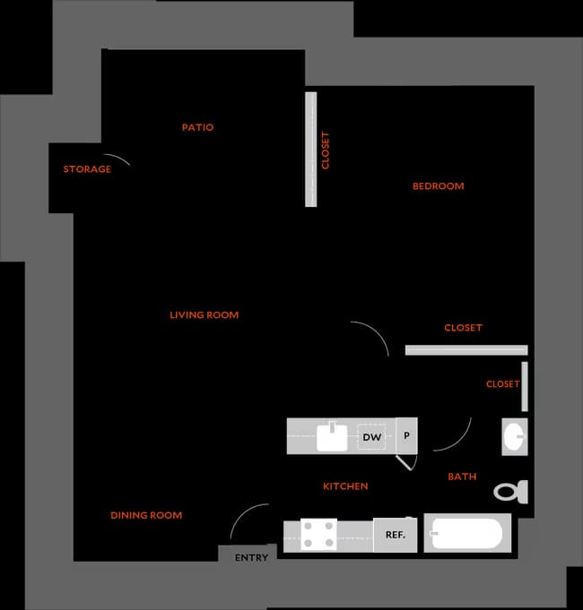 Plan 1A 203 floor plan