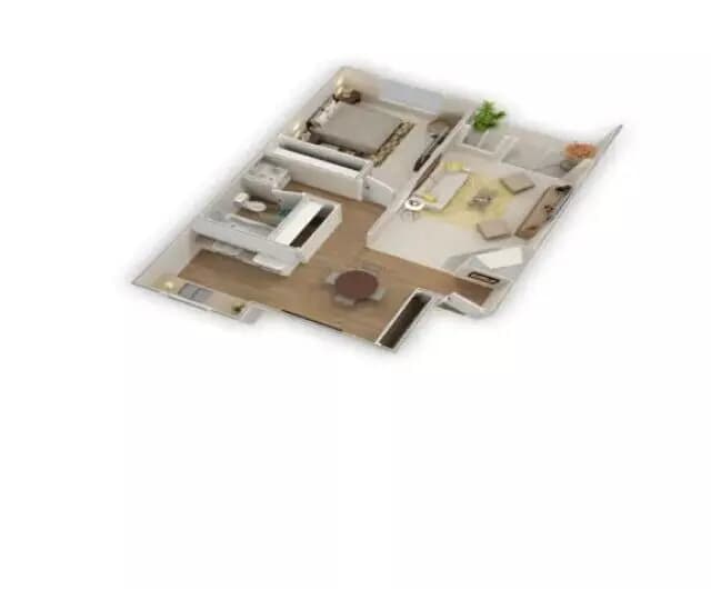 1 Bed 1 Bath 308 floor plan