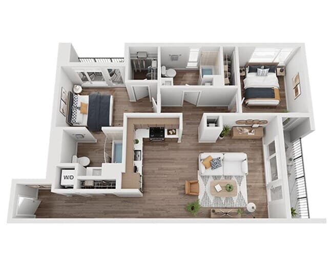 Two Bedroom B2B 1 - 213 floor plan