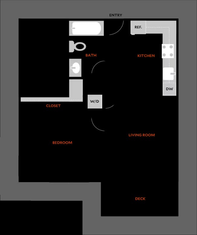 Plan 1B 302 floor plan