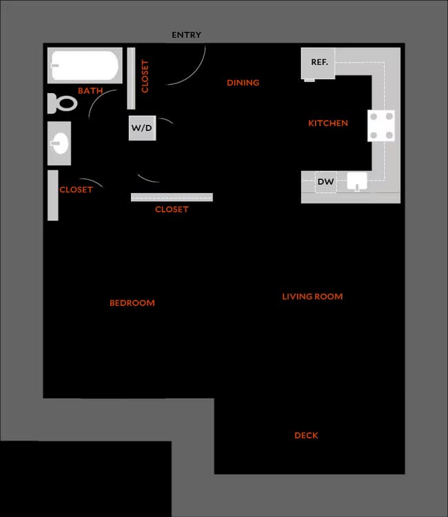 Plan 1D-BMR (Income Limit) 209 floor plan