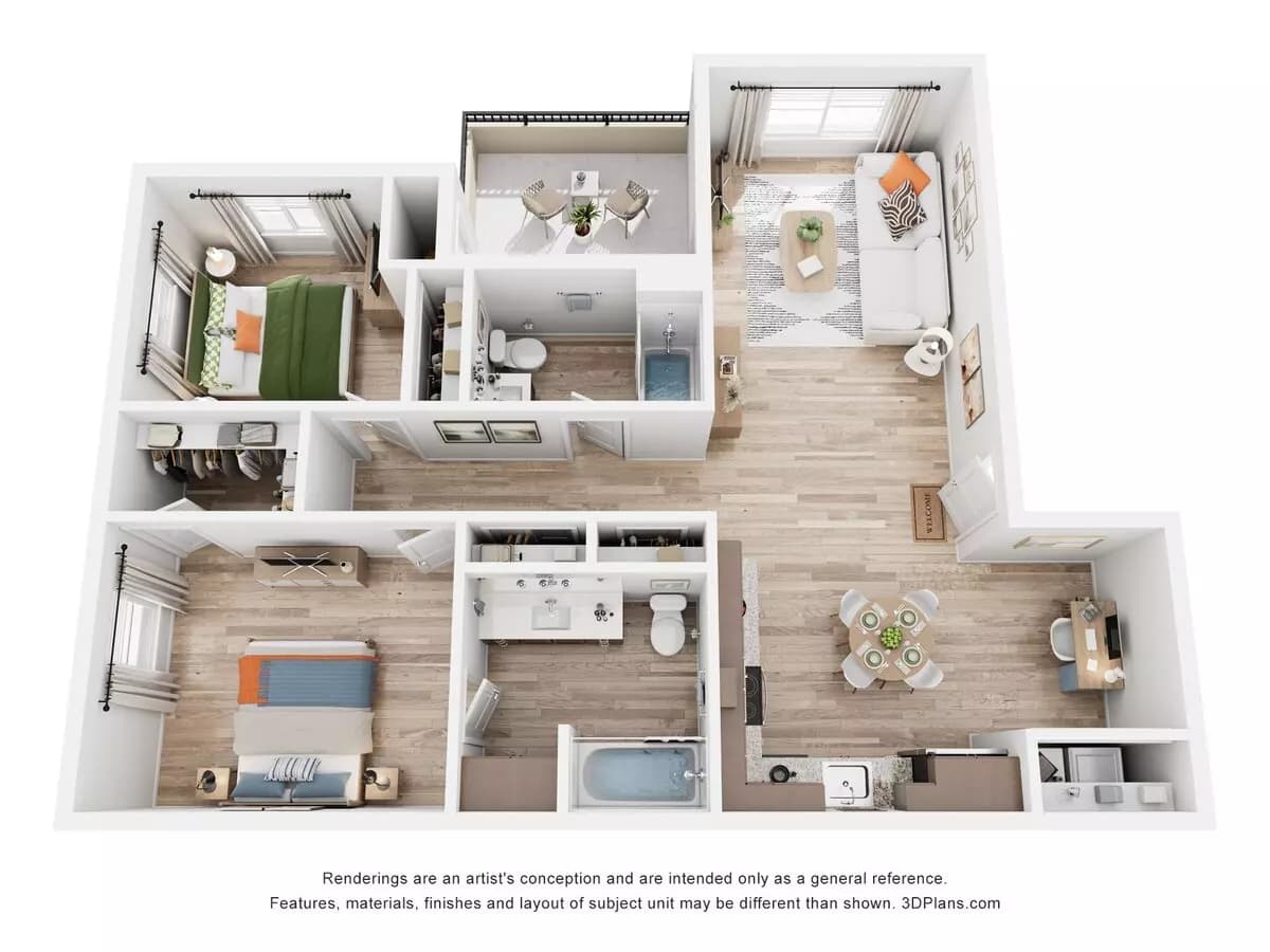 Unit D102 D102 floor plan